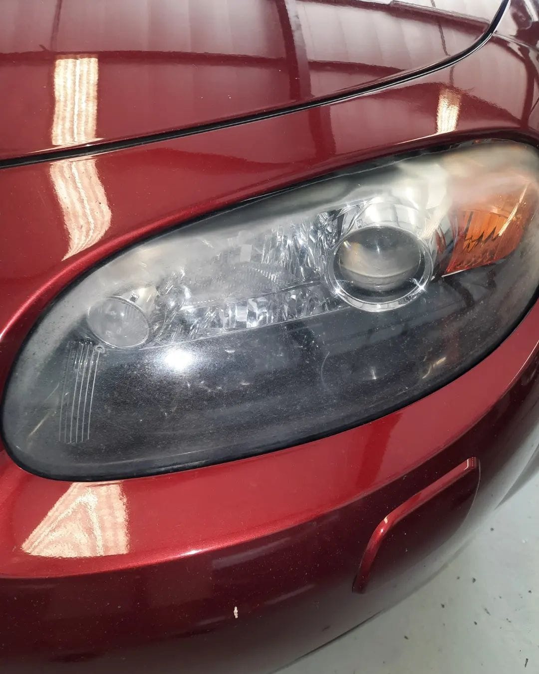 Headlight restoration - before